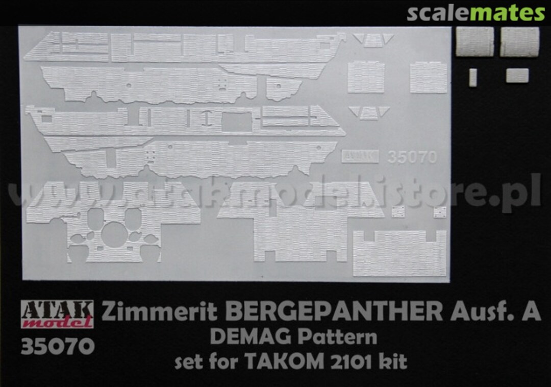 Boxart Zimmerit Bergepanther Ausf. A Demag Pattern 35070 Atak Model