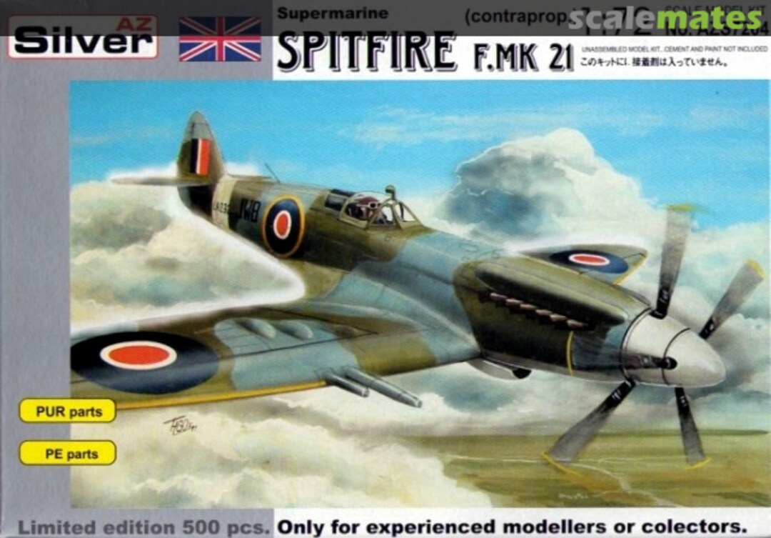 Boxart Supermarine Spitfire F.MK 21 (Contraprop.) AZS7204 AZmodel