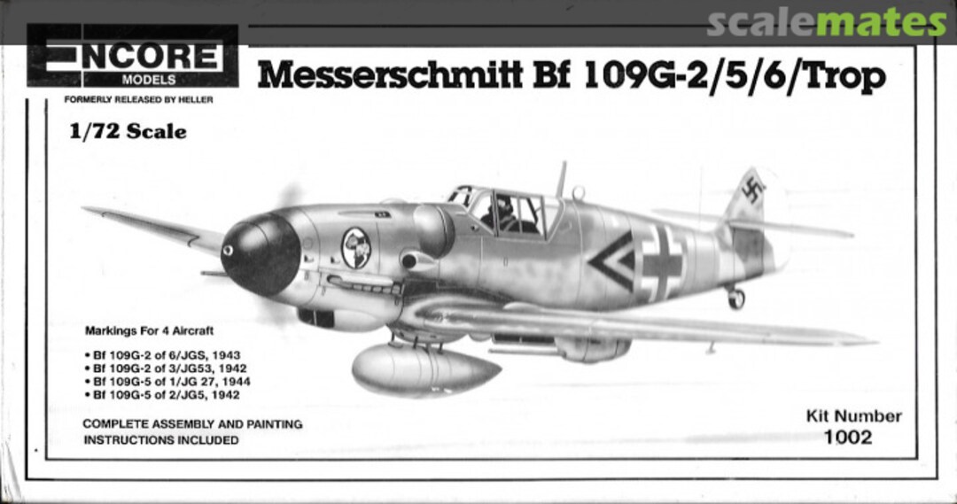 Boxart Messerschmitt Bf 109 G-2/5/6/Trop 1002 Encore Models