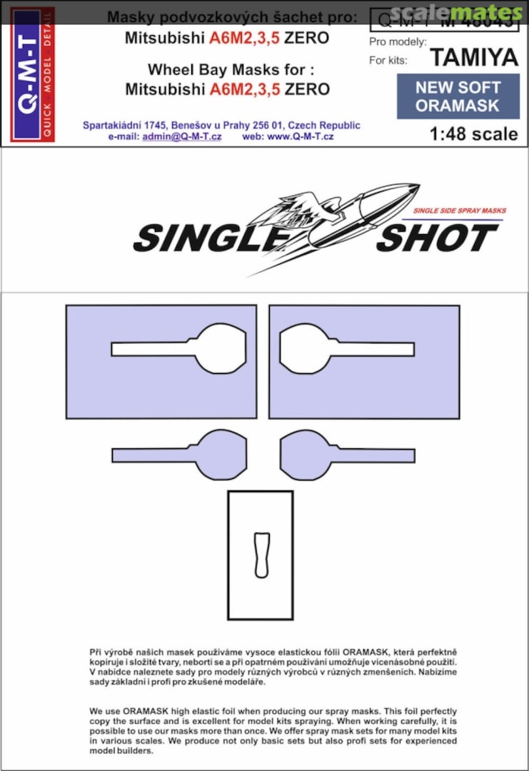 Boxart Wheel Bay Masks for Mitsubishi A6M2,3,5 M48043 Q-M-T