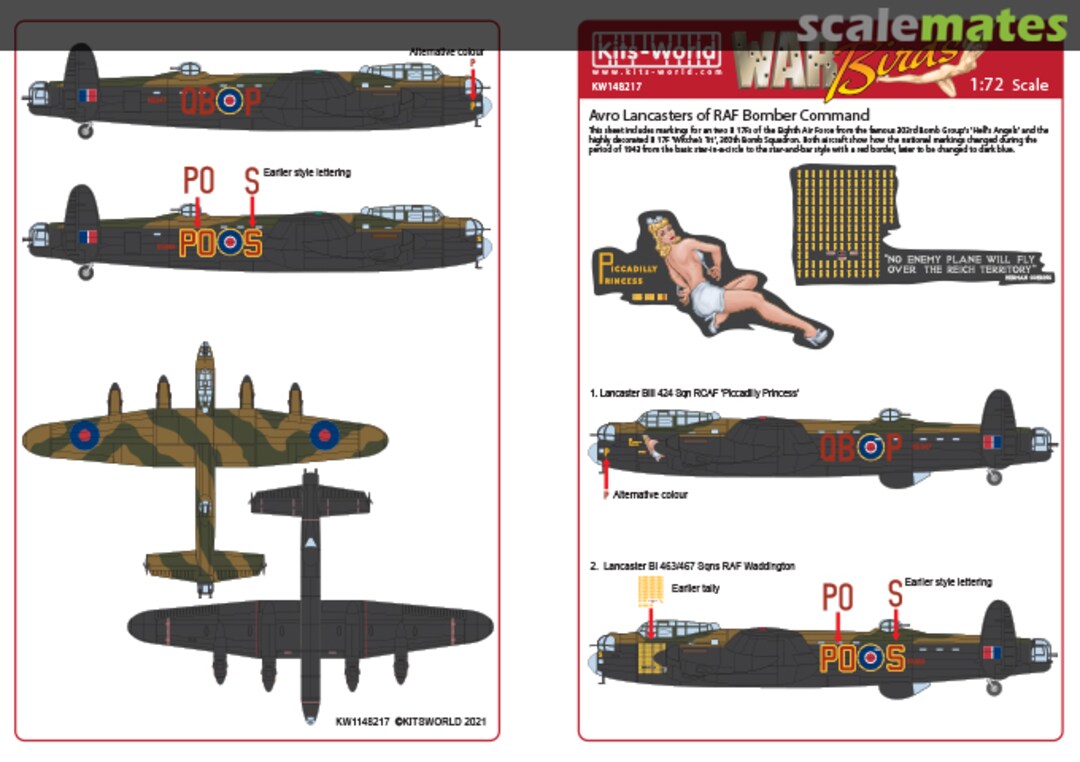 Boxart Avro Lancasters of RAF Bomber Command KW148217 Kits-World