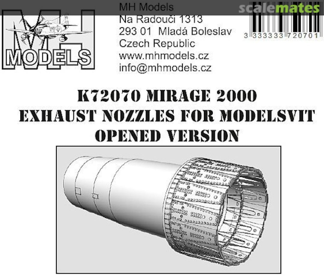 Boxart Mirage 2000 Exhaust Nozzles K72070 MH Models