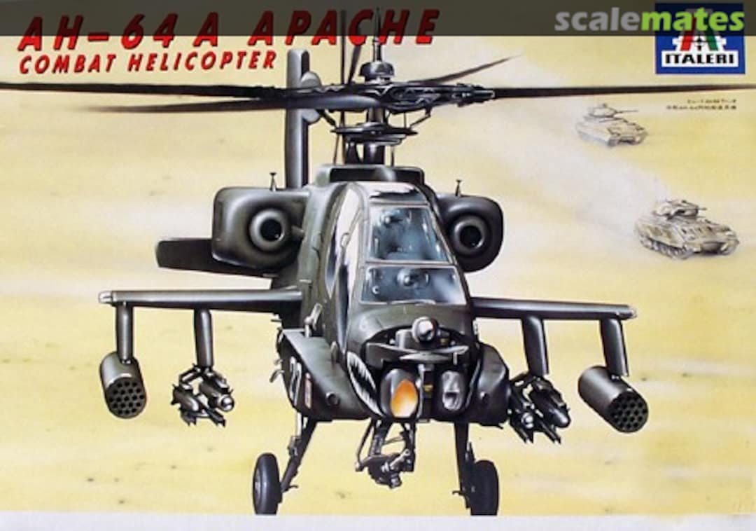 Boxart AH-64A Apache combat helicopter 832 Italeri