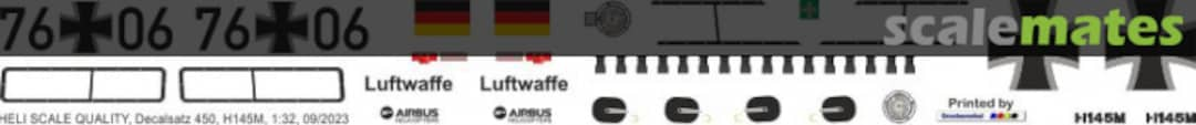 Boxart H145M / EC 145T2 - Luftwaffe 76+06 Decal 450 Heli Scale Quality