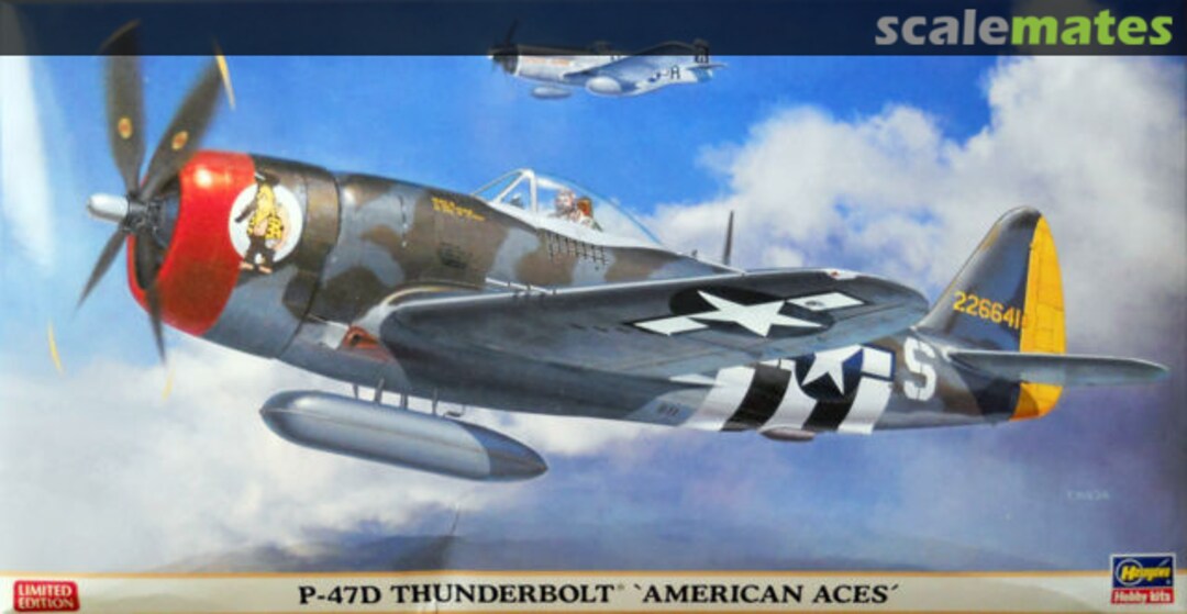 Boxart P-47D Thunderbolt 'American Aces' 09968 Hasegawa