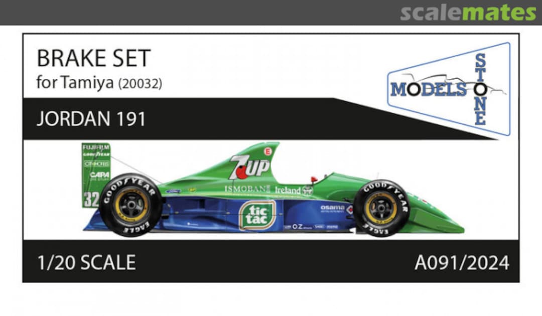 Boxart Jordan 191 (1991) Brake Set  A091/2024 Stone Models