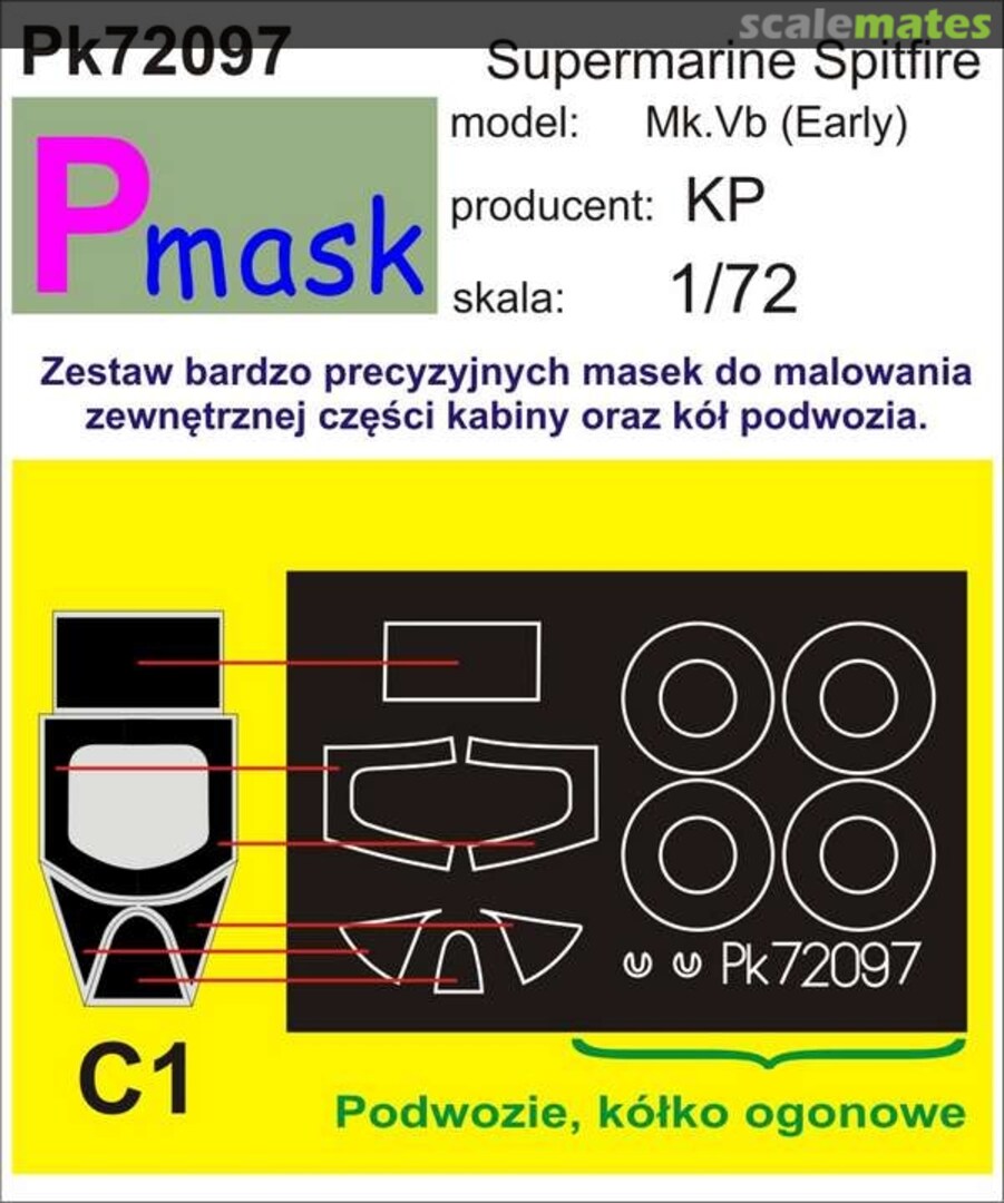 Boxart Supermarine Spitfire Mk.Vb (Early) PK72097 Pmask