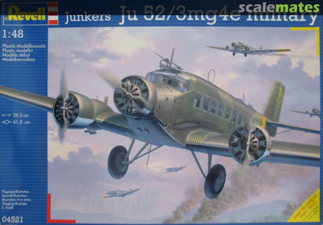 Boxart Junkers Ju 52/3mg4e military 04521 Revell