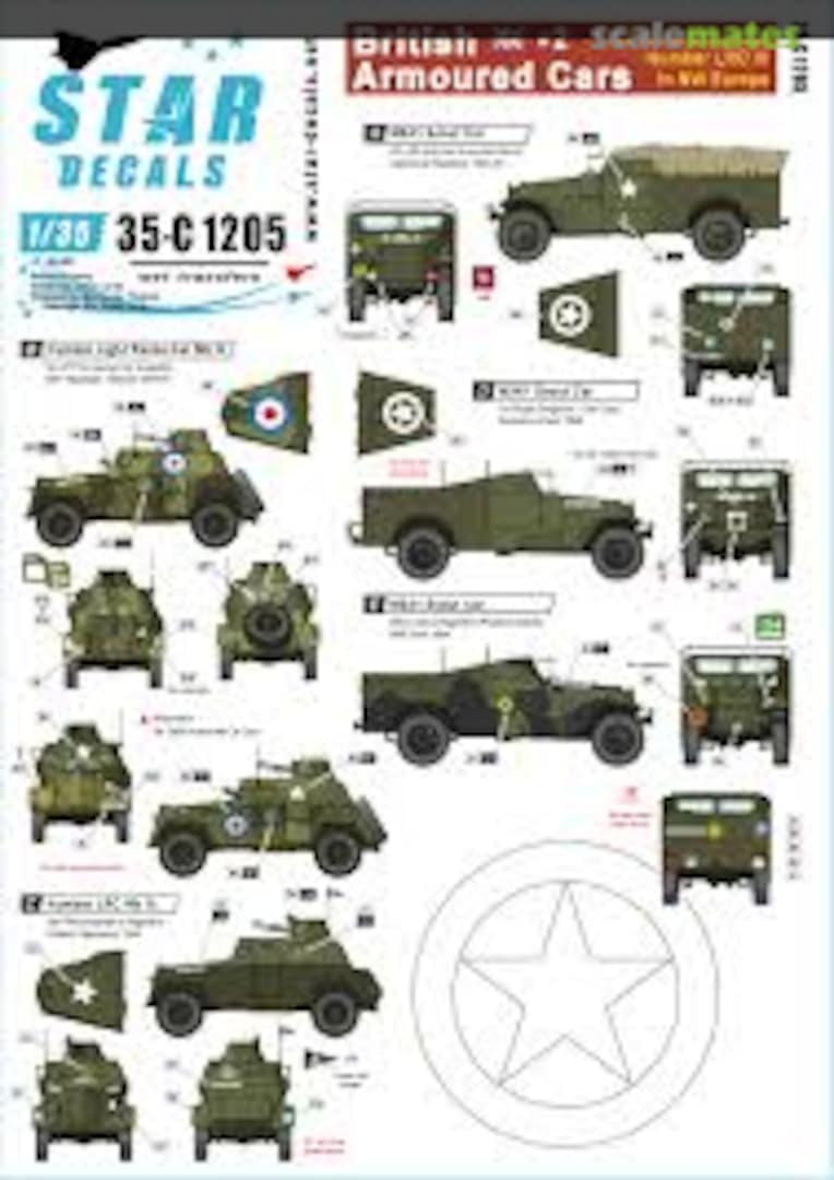 Boxart British Armoured Cars # 2 35-C1205 Star Decals