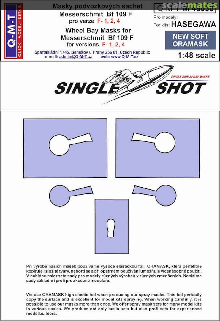 Boxart Wheel Bay Masks for Bf 109F-1,2,4 M48036 Q-M-T
