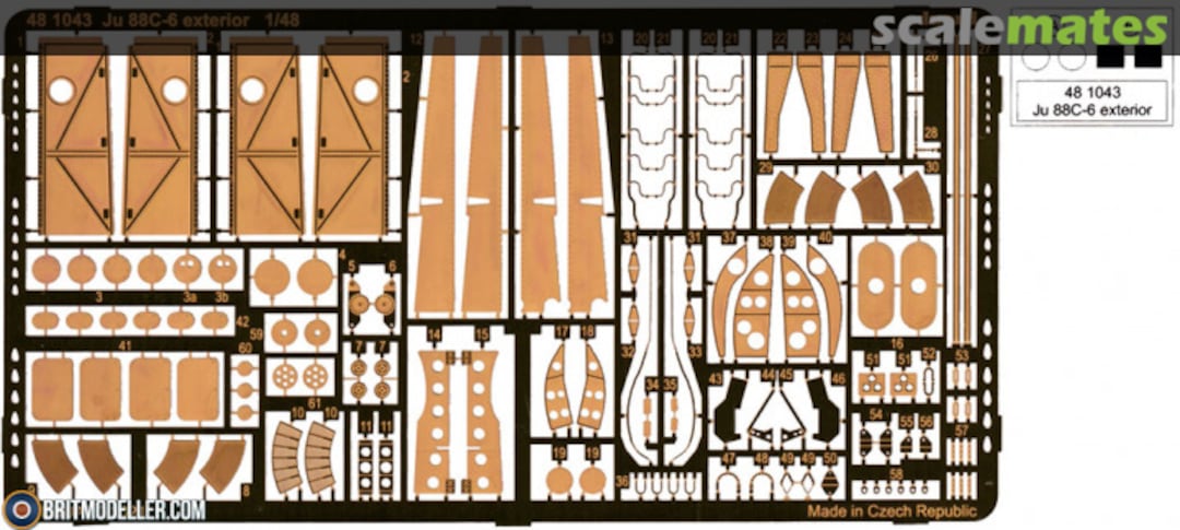 Boxart Ju 88C-6 Exterior detail set 481043 Eduard