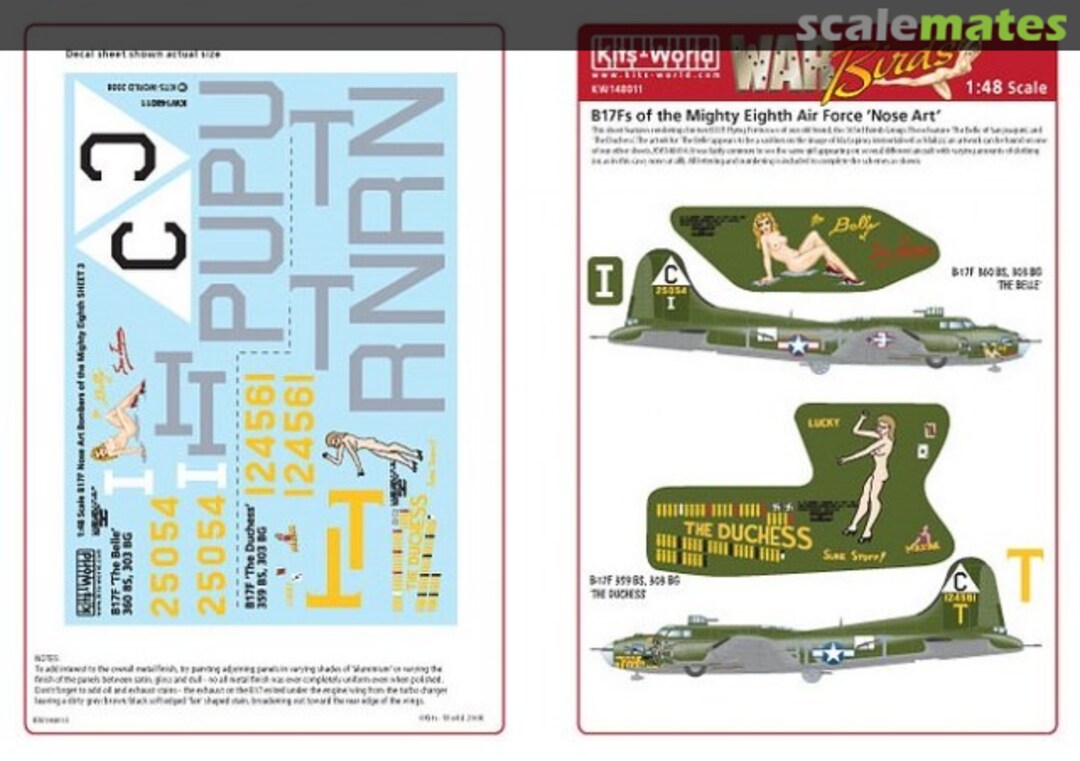 Boxart B-17F Flying Fortress KW148011 Kits-World