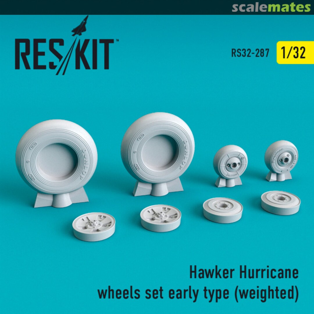 Boxart Hawker Hurricane wheels set early type weighted RS32-0287 ResKit