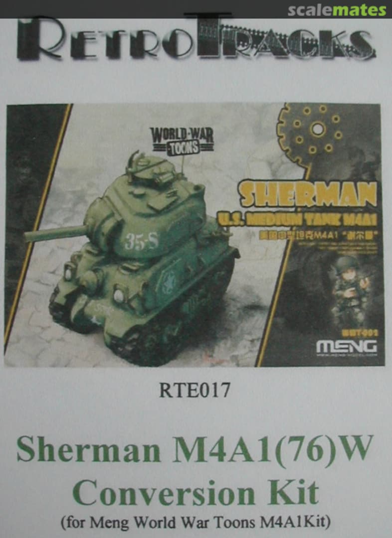 Boxart Sherman M4A1(76)W Conversion Kit RTE017 RetroTracks