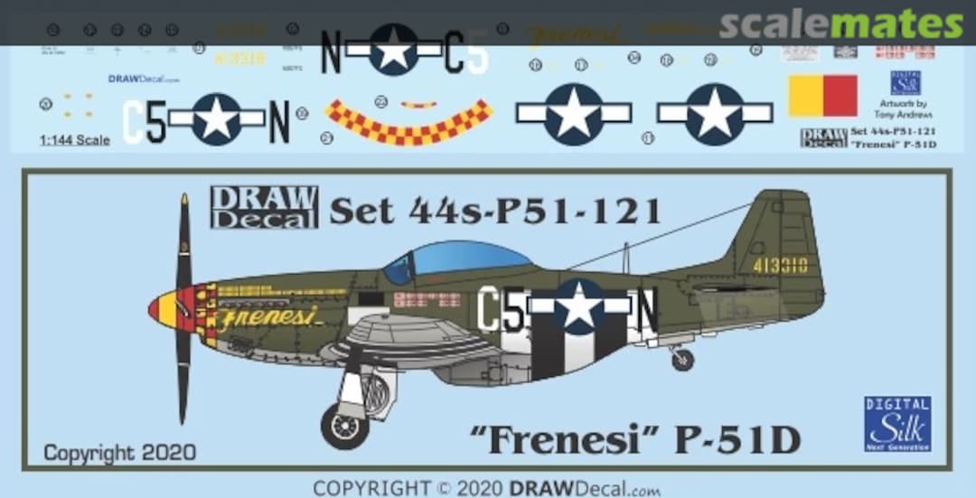 Boxart “Frenesi” P-51D 44-P51-121 Draw Decal