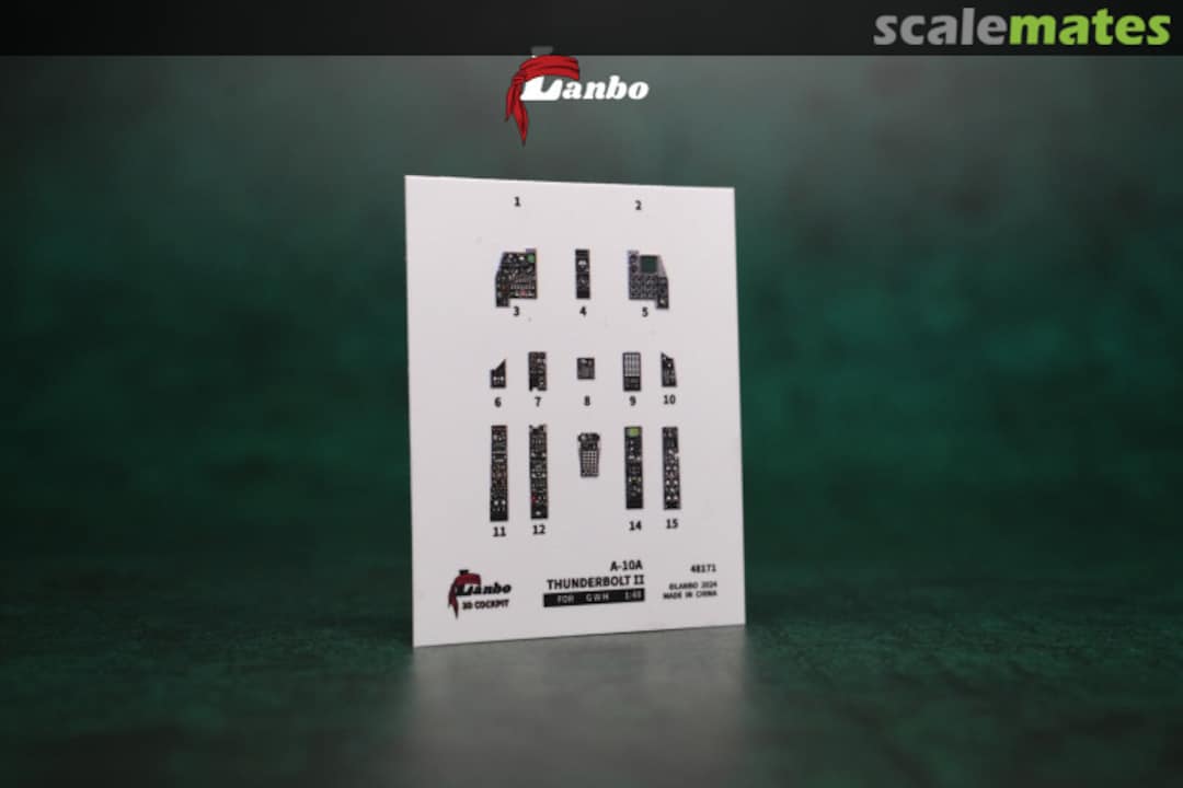 Contents A-10A Thunderbolt II interior 3D decals 48171 Lanbo Models