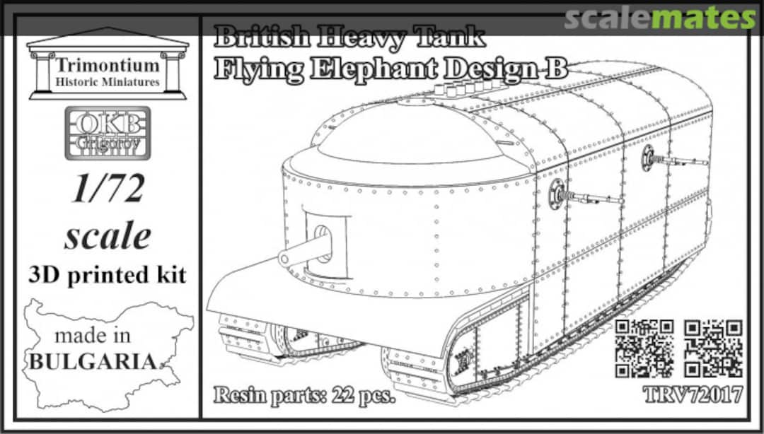 Boxart British Heavy Tank Flying Elephant Design B TRV72017 OKB Grigorov