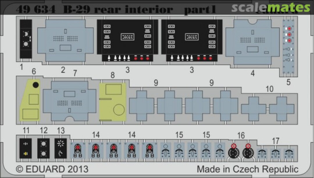 Boxart B-29 rear interior 49634 Eduard