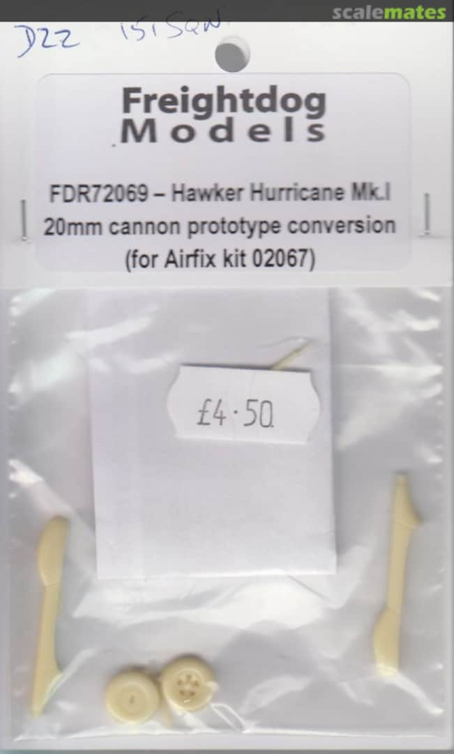 Boxart Hurricane Mk.I 20mm Cannon Prototype Conversion FDR72069 Freightdog Models