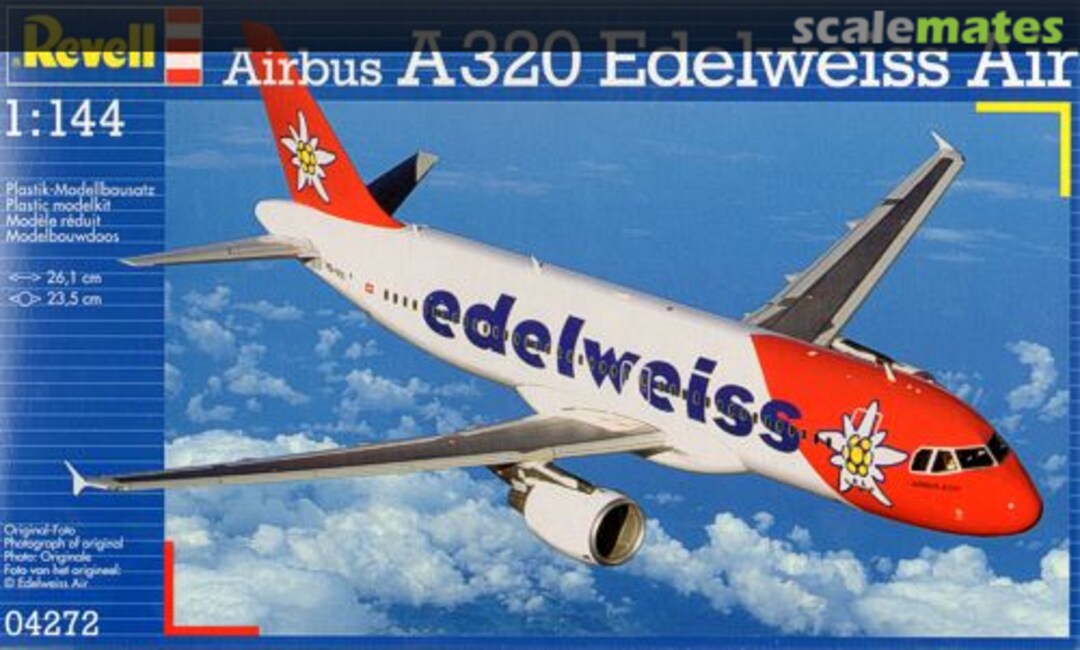 Boxart Airbus A320 Edelweiss Air 04272 Revell