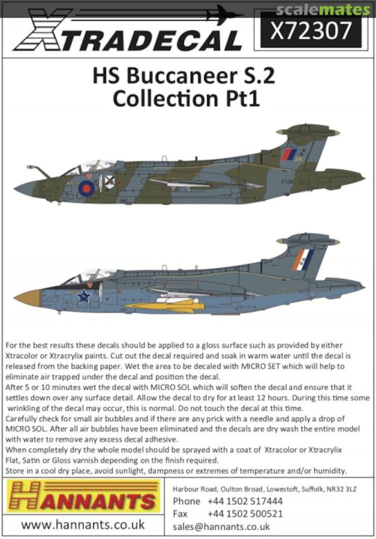 Boxart HS Buccaneer S.2 Collection Pt1 X72307 Xtradecal