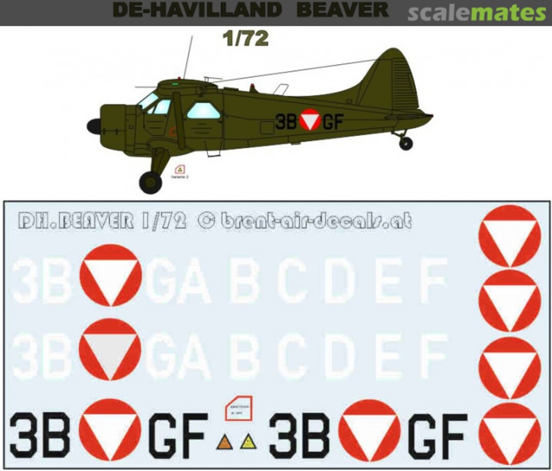 Boxart DH Beaver Österreichisches Bundesheer FP 72111 Brent-Air-Decals