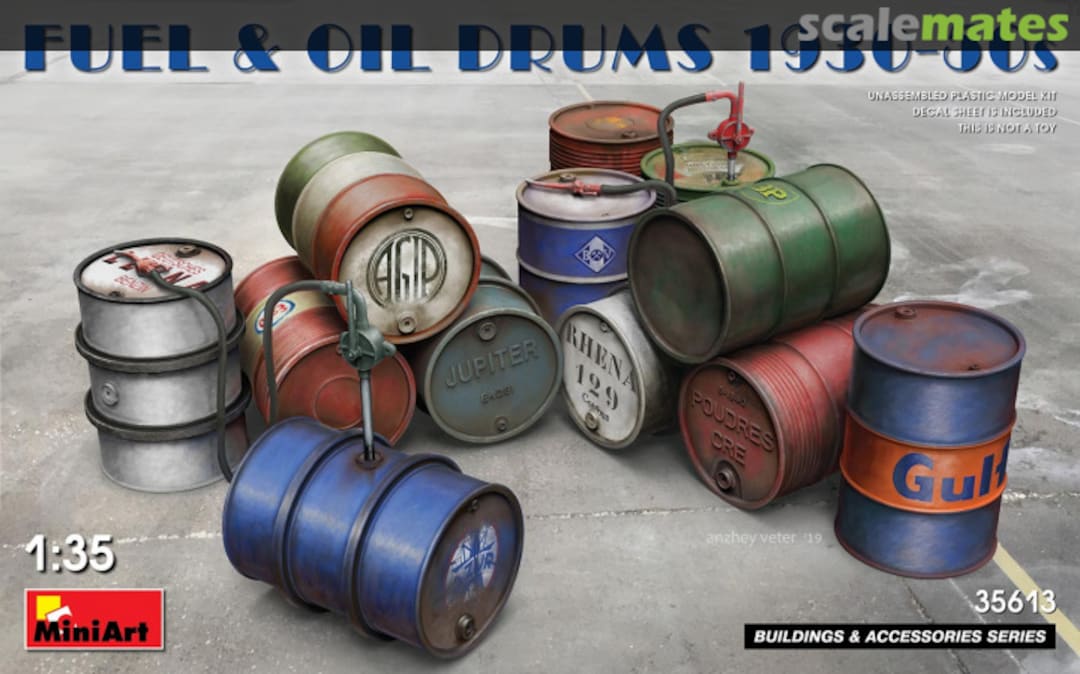 Boxart Fuel & Oil Drums 35613 MiniArt