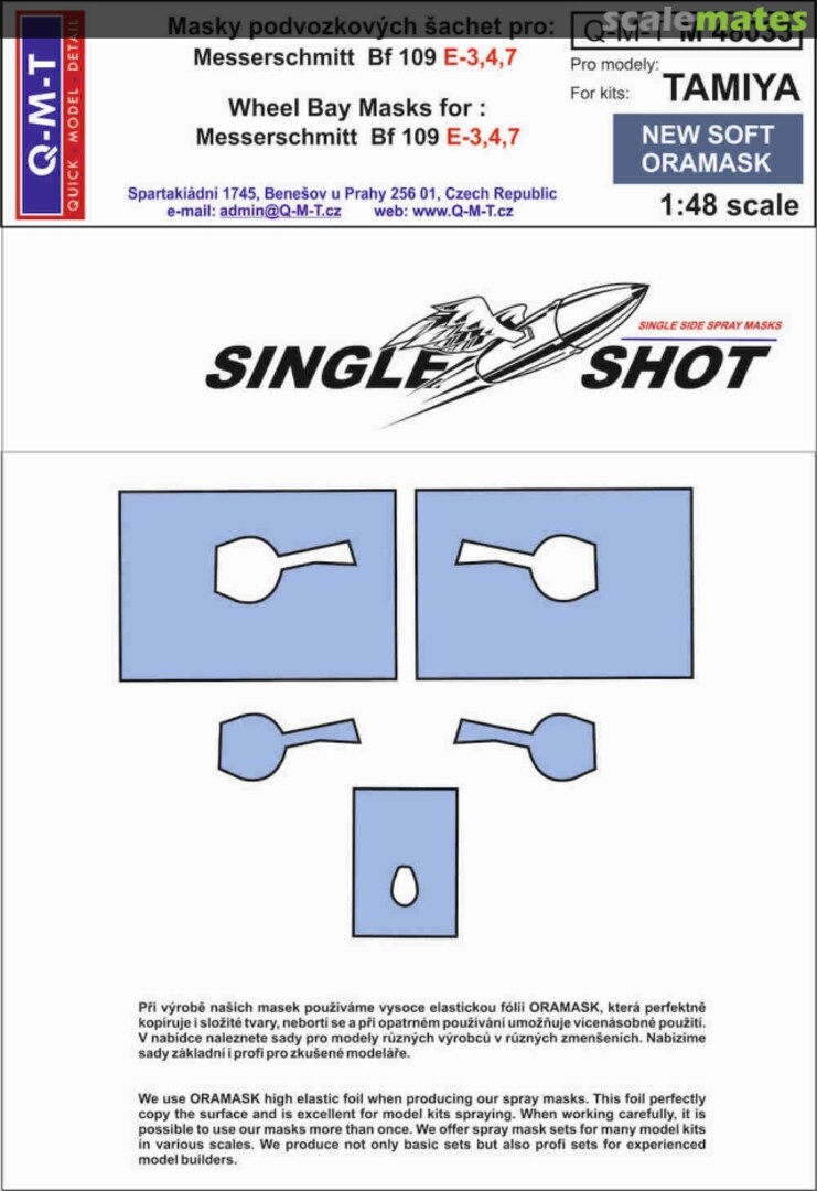 Boxart Wheel Bay Masks for Bf 109E-3,4,7 M48033 Q-M-T