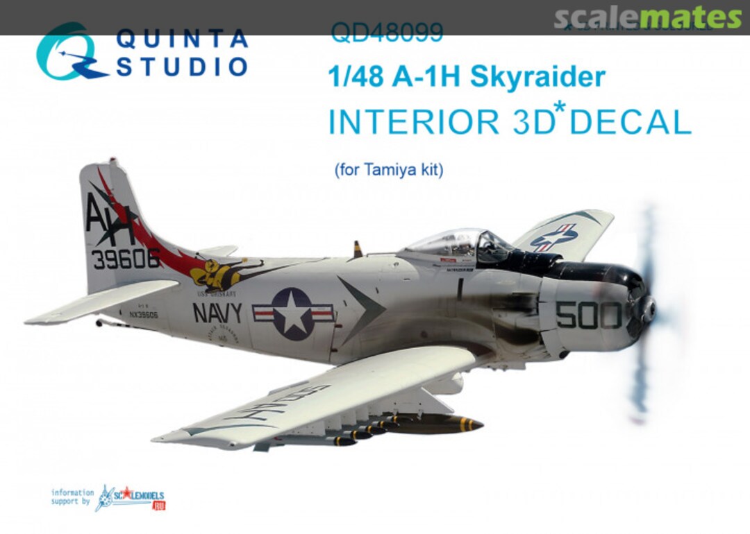 Boxart A-1H Skyraider Interior 3D Decal QD48099 Quinta Studio