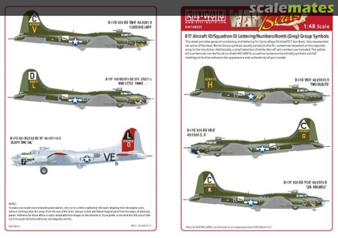 Boxart B-17F/G Flying Fortress KW148025 Kits-World