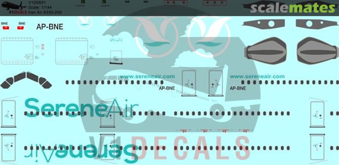 Boxart Serene Air Airbus A330-200 V1D0643-144 V1 Decals