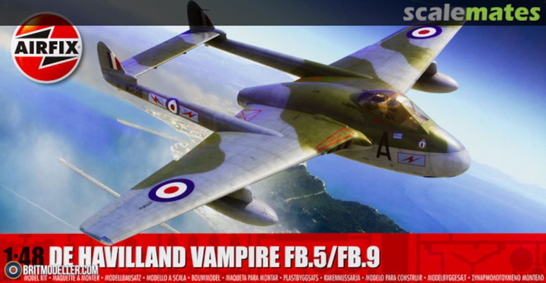 Boxart De Havilland Vampire FB.5/FB.9 A06108 Airfix