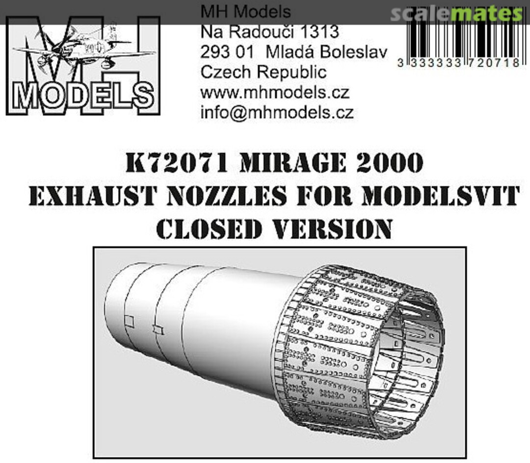 Boxart Mirage 2000 Exhaust Nozzles K72071 MH Models