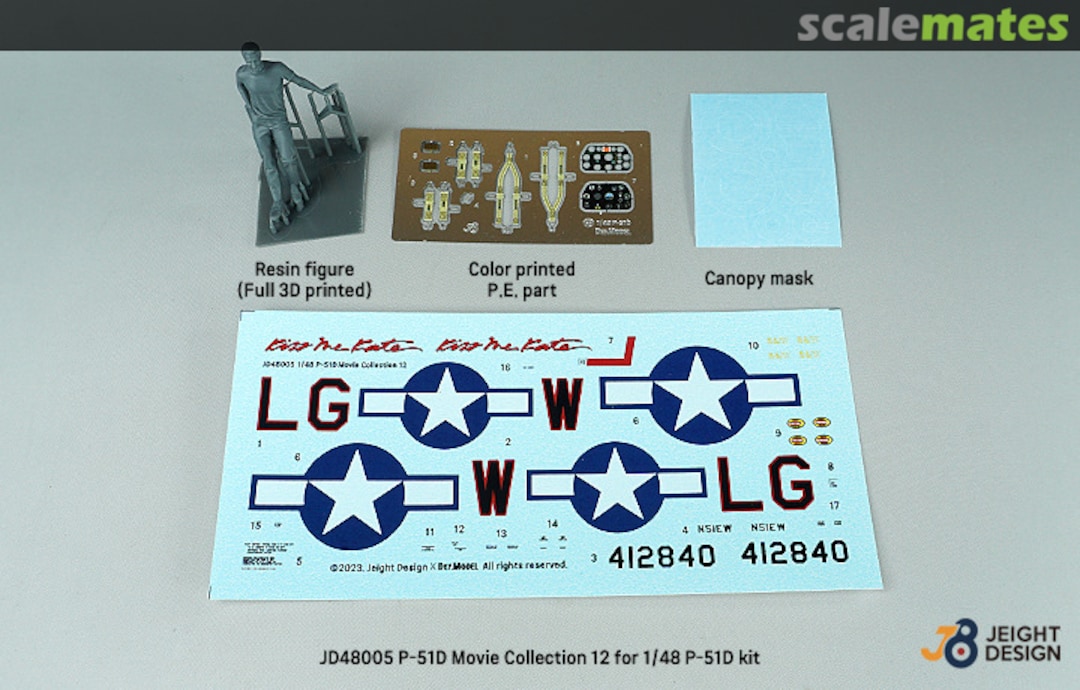 Contents P-51D Mustang Decal set JD-48005 Jeight Design