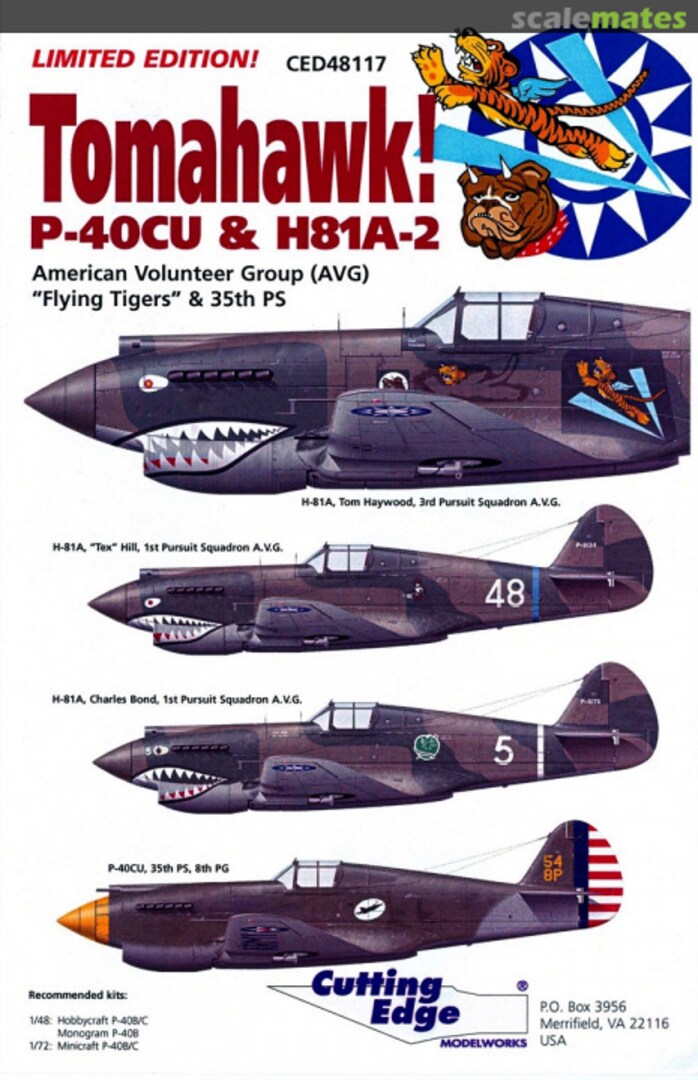 Boxart Tomahawk! P-40CU & H81A-2 CED48117 Cutting Edge Modelworks