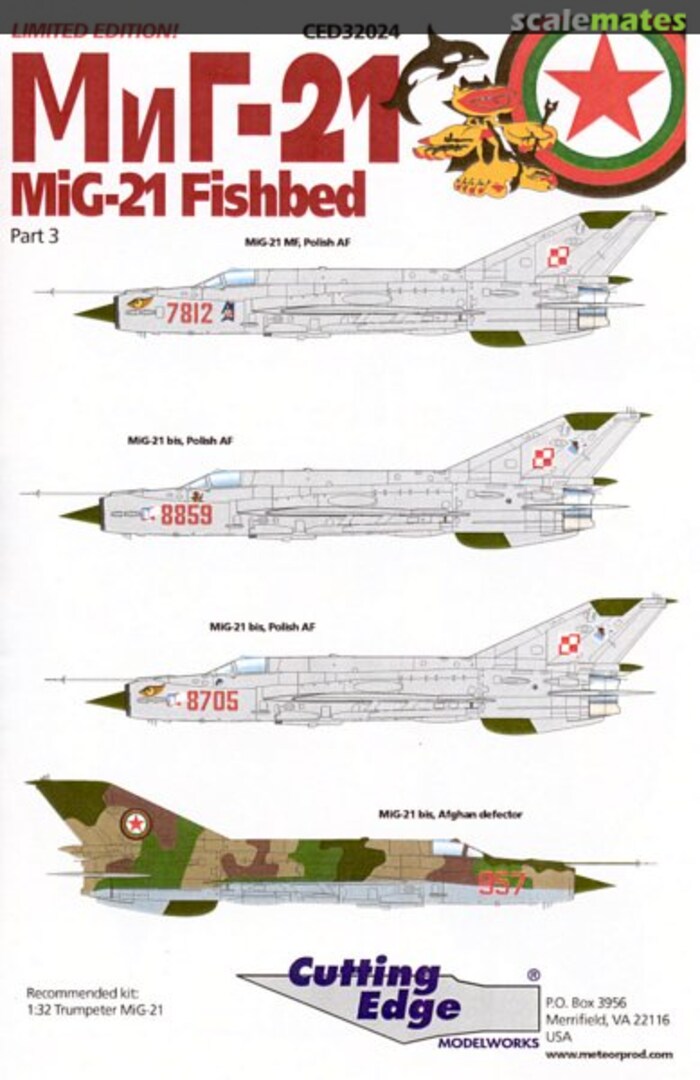 Boxart Mig-21 Fishbed CED32024 Cutting Edge Modelworks