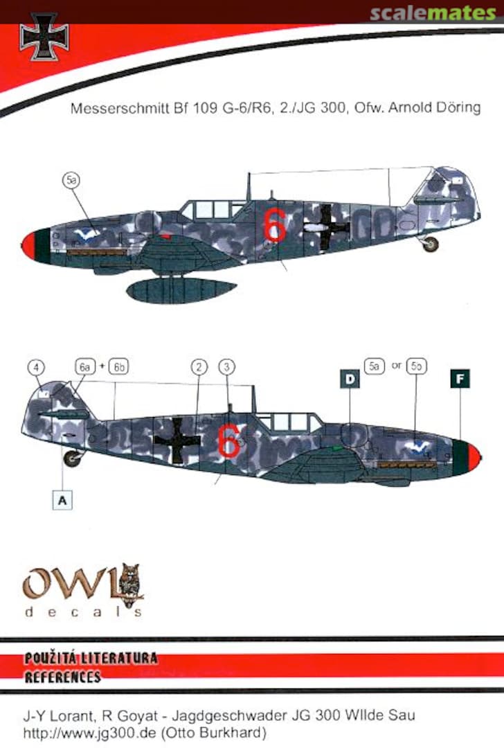 Boxart Messerschmitt Bf 109 G-6/R6 2./JG 300 DS48009 OWL