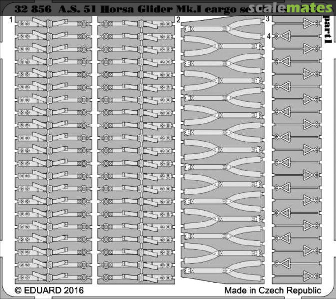 Boxart A.S. 51 Horsa Glider Mk.I cargo seatbelts 32856 Eduard