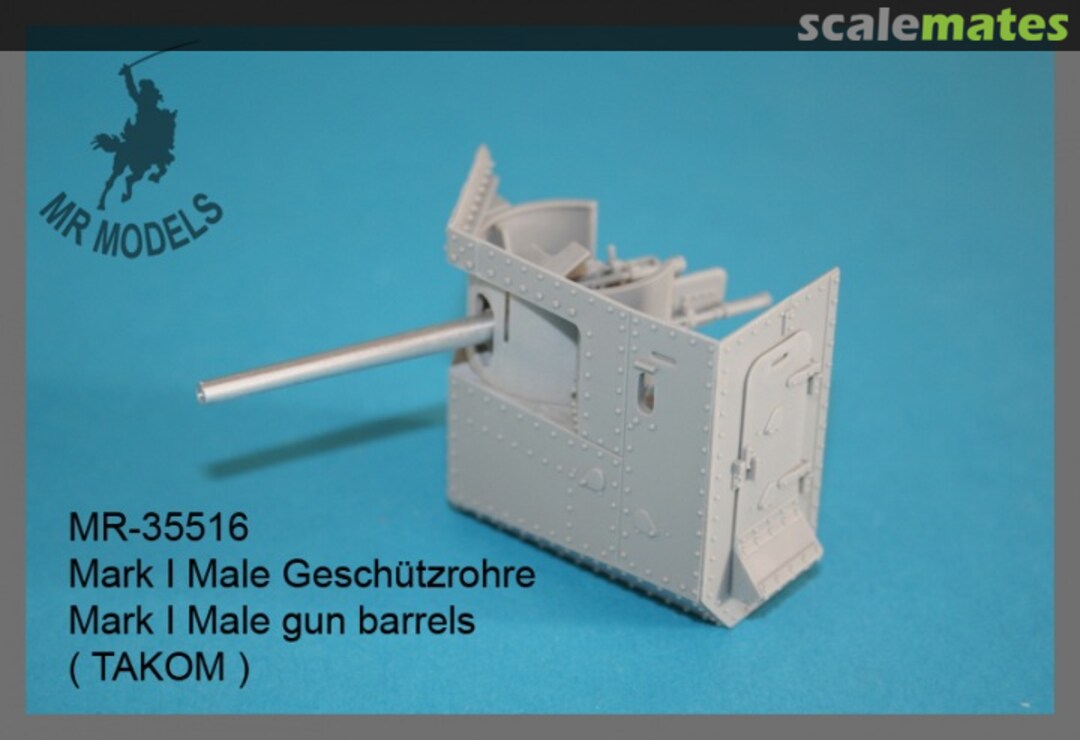 Boxart Mark I Male gun barrels (set with 2 CNC metal parts) MR-35516 MR Modellbau