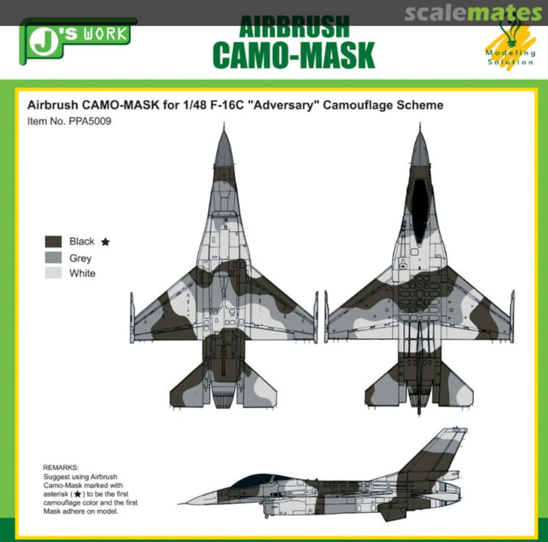 Boxart Airbrush CAMO-MASK F-16C 'Adversary' Camouflage Scheme PPA5009 J's Work