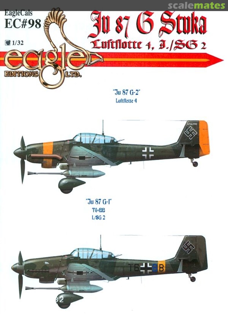 Boxart Junkers Ju 87G EagleCals EC32-98 Eagle Editions