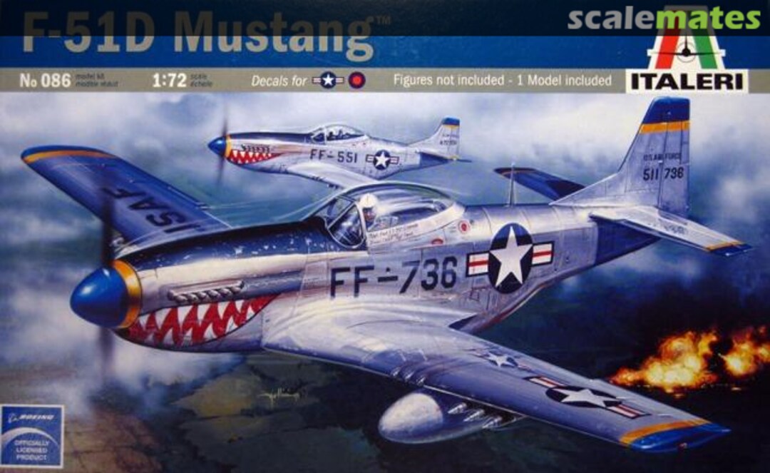 Boxart F-51D Mustang 086 Italeri