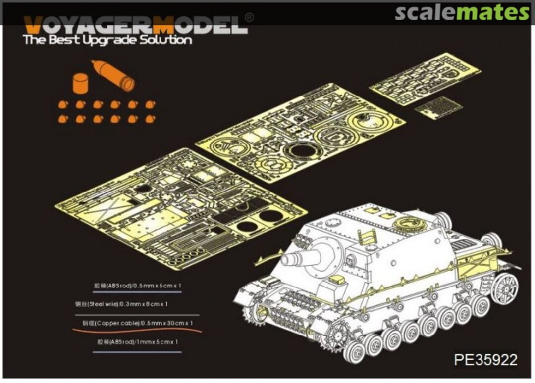 Boxart WWII German Sturmpanzer IV Brummbar Late Version Basic PE35922 Voyager Model