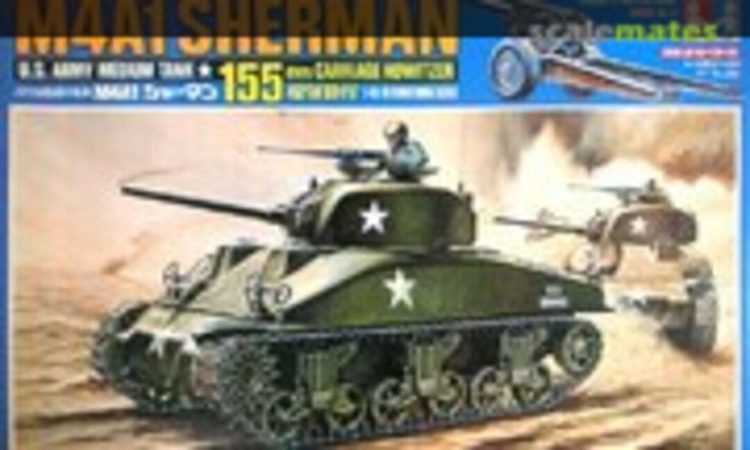 1:48 M4A1 Sherman w/155mm Carriage Howitzer (Mitsuwa Model 855)