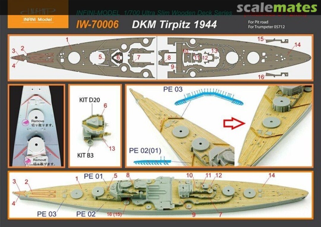 Boxart Battleship Tirpitz 1944 IW-70006 INFINI Model