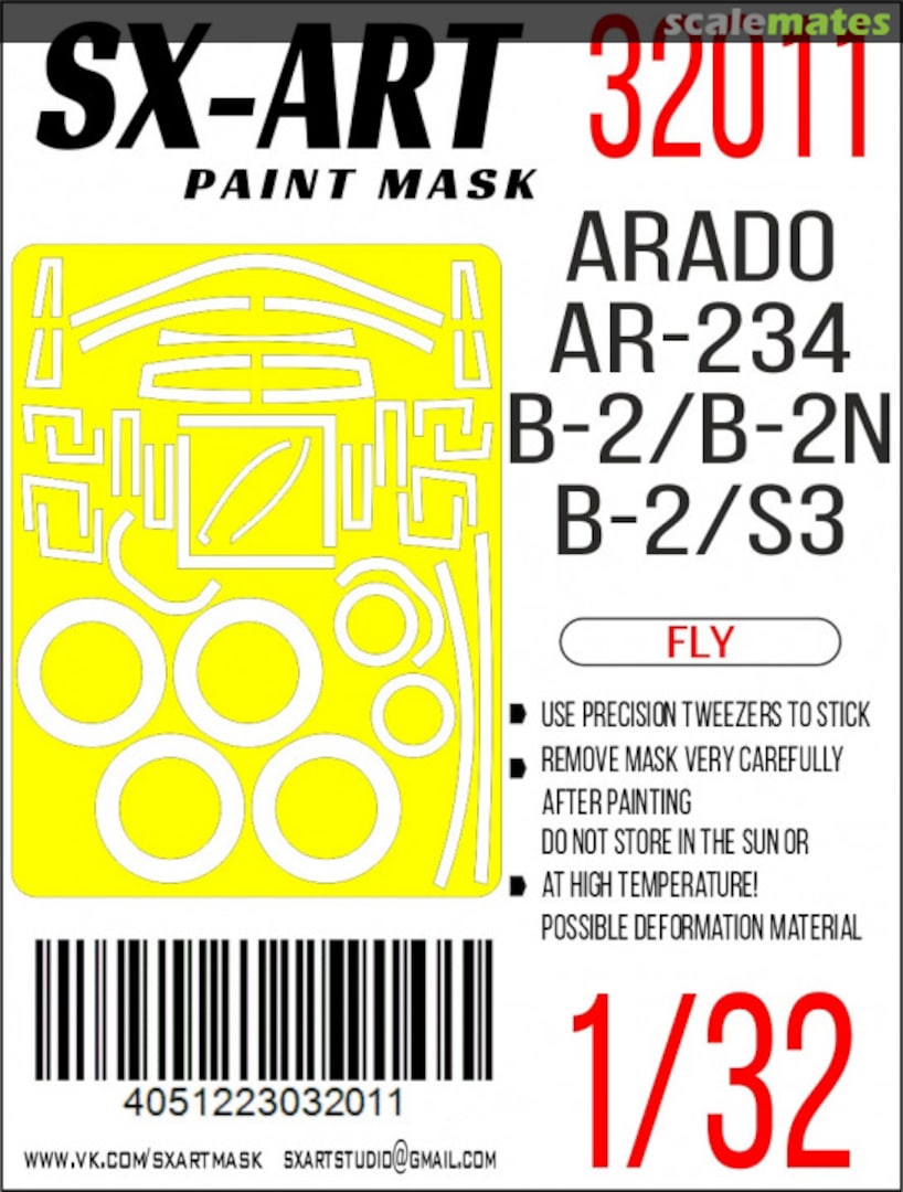 Boxart Arado Ar 234 B-2/B-2N, B-2/S3 masks 32011 SX-Art