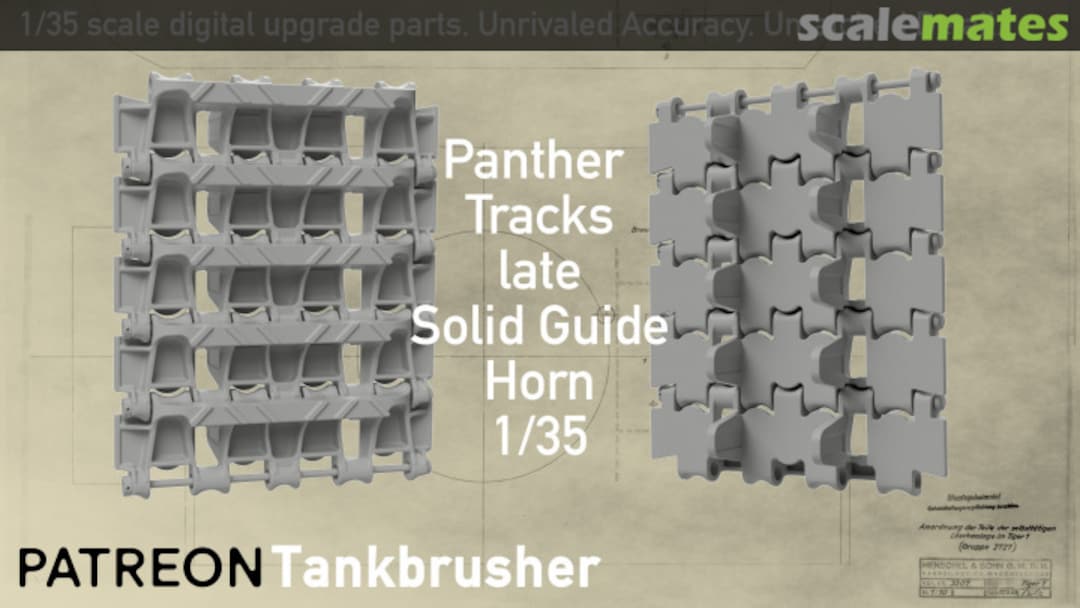 Boxart late Panther track with solid guide horns 0008 Tankbrusher Scale Modeling