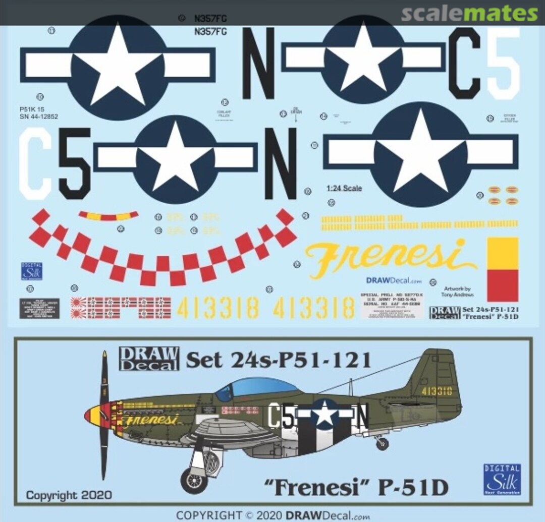 Boxart “Frenesi” P-51D 24-P51-121 Draw Decal