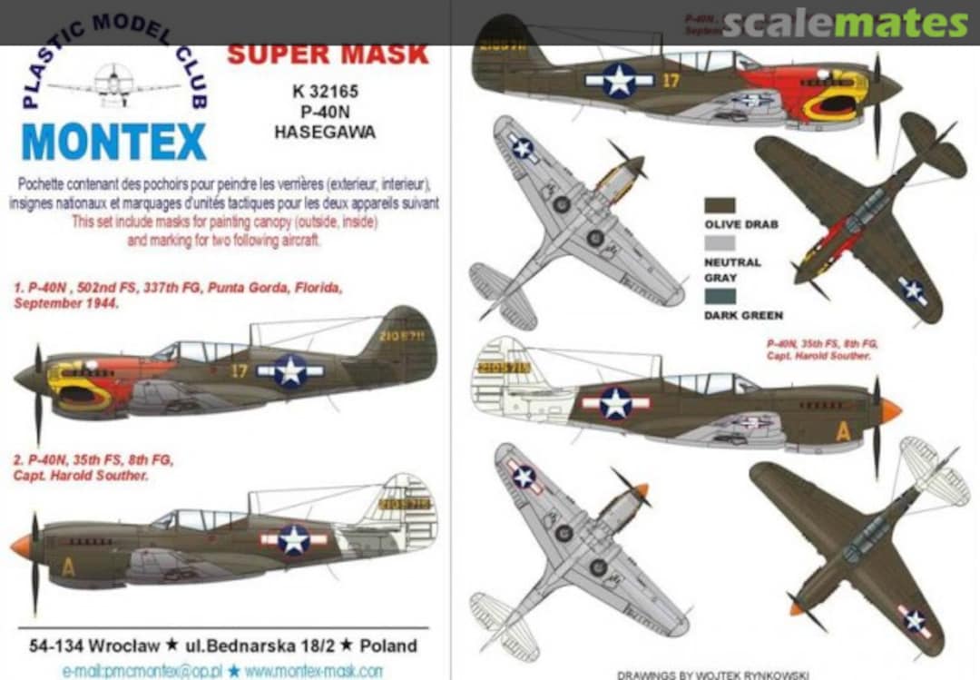 Boxart Curtiss P-40N Warhawk "USAAF" K32165 Montex