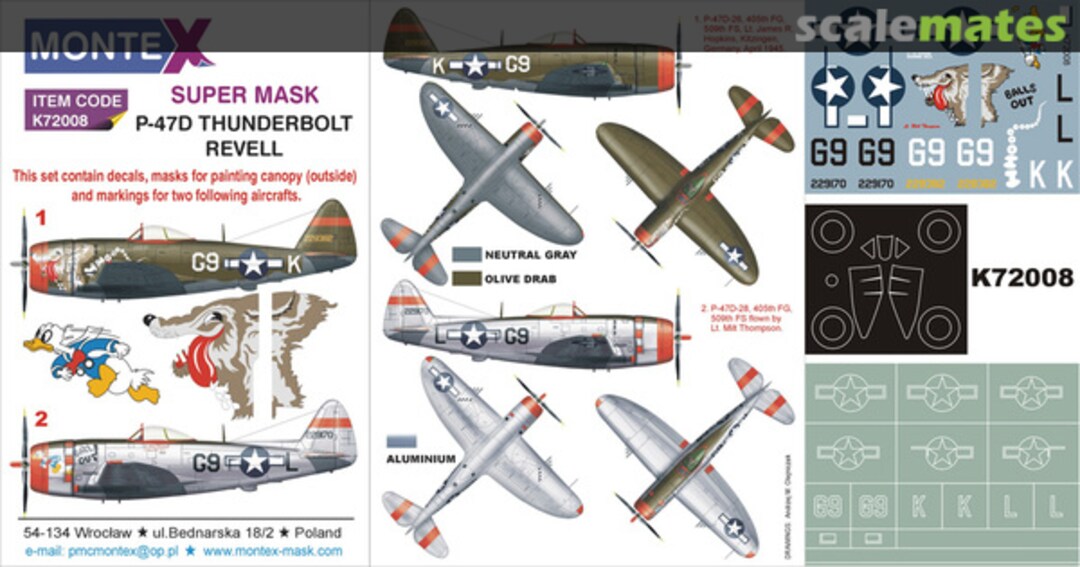 Boxart Republic P-47D Thunderbolt K72008 Montex